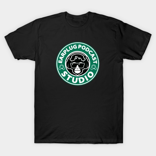 Earplug Starbucks logo tee T-Shirt by EarplugPodcastNetwork